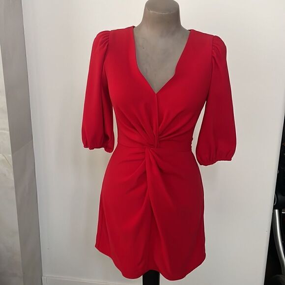 Amanda Uprichard Susannah Dress in Mcntosh RED - Picture 7 of 9